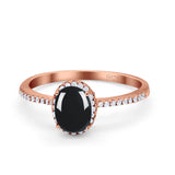 Art Deco Oval Hidden Halo Ring