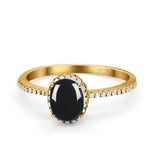 Art Deco Oval Hidden Halo Ring