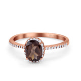 Art Deco Oval Hidden Halo Ring