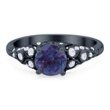 Vintage Style Round Natural Stone Ring