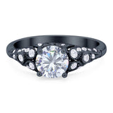 Vintage Style Round Natural Stone Ring