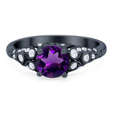 Vintage Style Round Natural Stone Ring