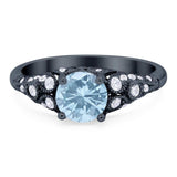 Vintage Style Round Natural Stone Ring