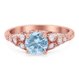 Vintage Style Round Natural Stone Ring