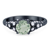 Vintage Style Round Natural Stone Ring