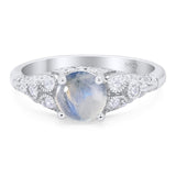 Vintage Style Round Natural Stone Ring