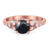 Vintage Style Round Natural Stone Ring