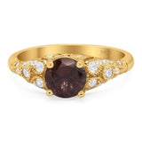 Vintage Style Round Natural Stone Ring