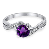 Art Deco Round Natural Stone Twisted Ring