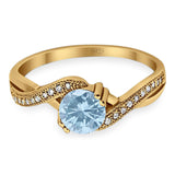 Art Deco Round Natural Stone Twisted Ring