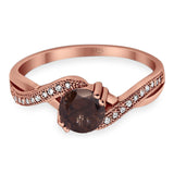 Art Deco Round Natural Stone Twisted Ring