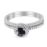 Two Piece Round Natural Stone Ring
