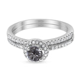 Two Piece Round Natural Stone Ring