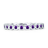 Full Eternity CZ Bezel Set Ring