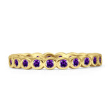 Full Eternity CZ Bezel Set Ring