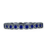 Full Eternity CZ Bezel Set Ring