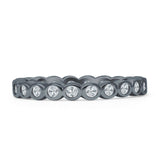 Full Eternity CZ Bezel Set Ring