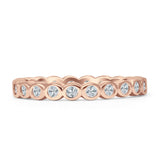 Full Eternity CZ Bezel Set Ring