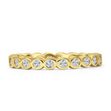 Full Eternity CZ Bezel Set Ring