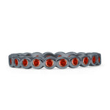 Full Eternity CZ Bezel Set Ring
