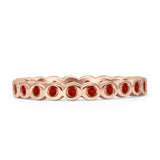 Full Eternity CZ Bezel Set Ring