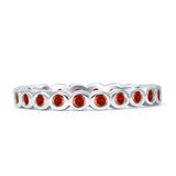 Full Eternity CZ Bezel Set Ring