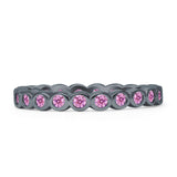 Full Eternity CZ Bezel Set Ring