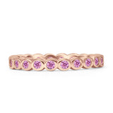 Full Eternity CZ Bezel Set Ring