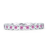 Full Eternity CZ Bezel Set Ring