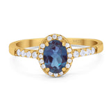 Art Deco Oval Natural Stone Wedding Ring