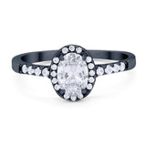 Art Deco Oval Natural Stone Wedding Ring