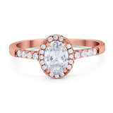 Art Deco Oval Natural Stone Wedding Ring