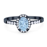 Art Deco Oval Natural Stone Wedding Ring