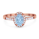 Art Deco Oval Natural Stone Wedding Ring