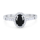 Art Deco Oval Natural Stone Wedding Ring