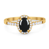 Art Deco Oval Natural Stone Wedding Ring