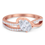 Oval Natural Stone Split Shank Ring