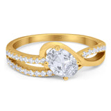 Oval Natural Stone Split Shank Ring