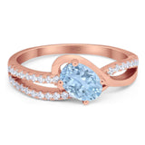 Oval Natural Stone Split Shank Ring