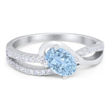 Oval Natural Stone Split Shank Ring