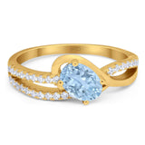 Oval Natural Stone Split Shank Ring