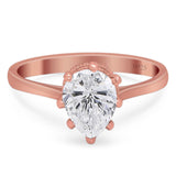 Art Deco Pear Teardrop Natural Stone Ring