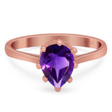 Art Deco Pear Teardrop Natural Stone Ring