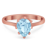 Art Deco Pear Teardrop Natural Stone Ring