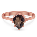 Art Deco Pear Teardrop Natural Stone Ring