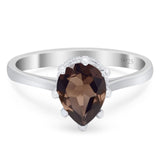 Art Deco Pear Teardrop Natural Stone Ring