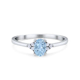 Vintage Style Oval Natural Stone Trillium Ring