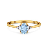 Vintage Style Oval Natural Stone Trillium Ring