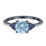 Art Deco Round Natural Stone Cluster Ring