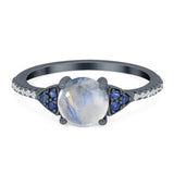 Art Deco Round Natural Stone Cluster Ring